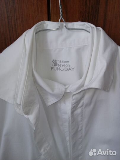 Белая рубашка 164 размер