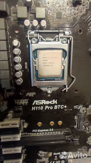 Материнская плата ASRock H110 PRO BTC+