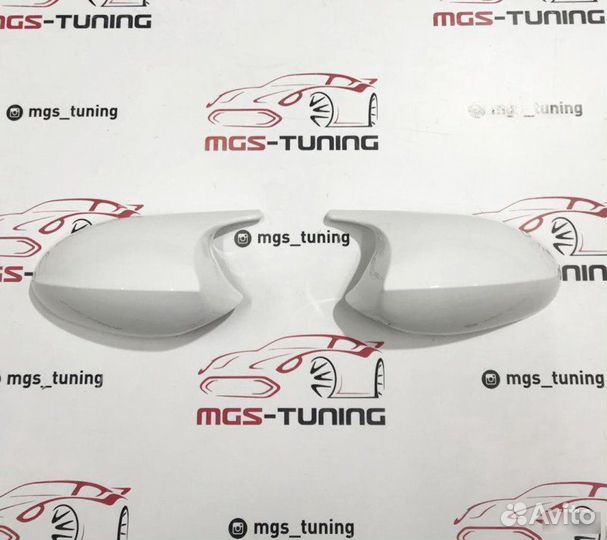 Крышки зеркал M3 белые на BMW 3 E90 Дорест