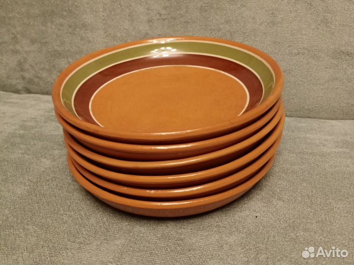 Набор 7 керамических тарелок для блинов пирожков