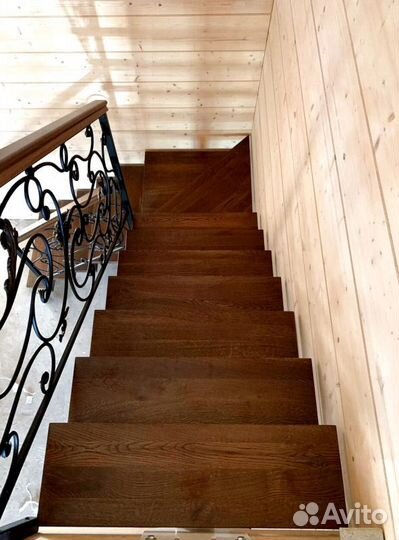 Облицовка ступеней породами дерева