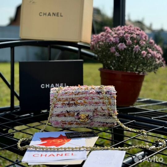 Сумка женская chanel mini твидовая 4 цветов