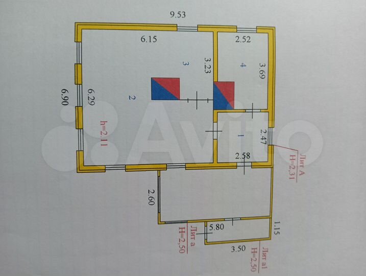 Дом 51,9 м² на участке 6,78 га