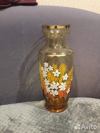 Ваза цветное стекло СССР