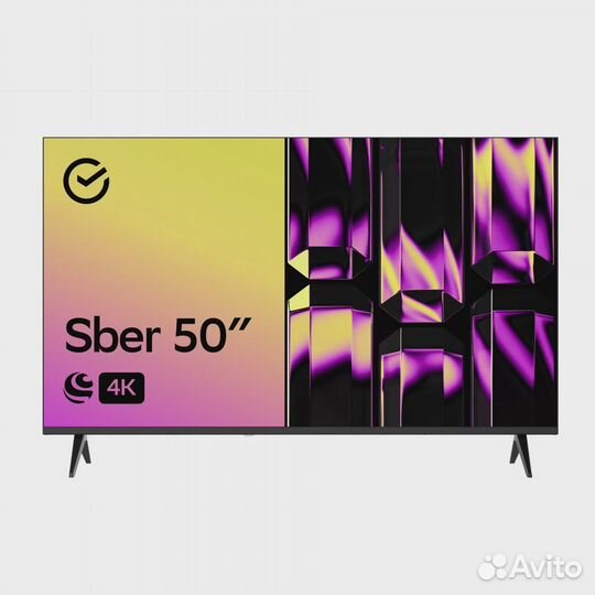 Безрамочный sber телевизор со SMART TV 50 + халява