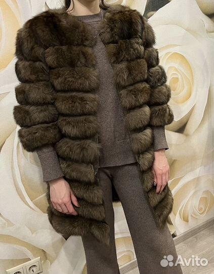 Шуба трансформер из песца 42-44