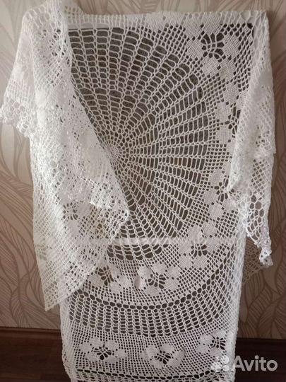 Скатерть круглая вязаная