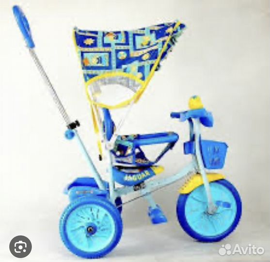 Трехколесный велосипед с ручкой Jaguar
