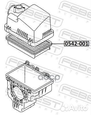 Фильтр воздушный 0542-001 0542-001 Febest