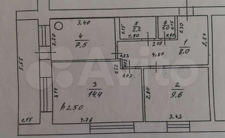 2-к. квартира, 41 м², 2/2 эт.