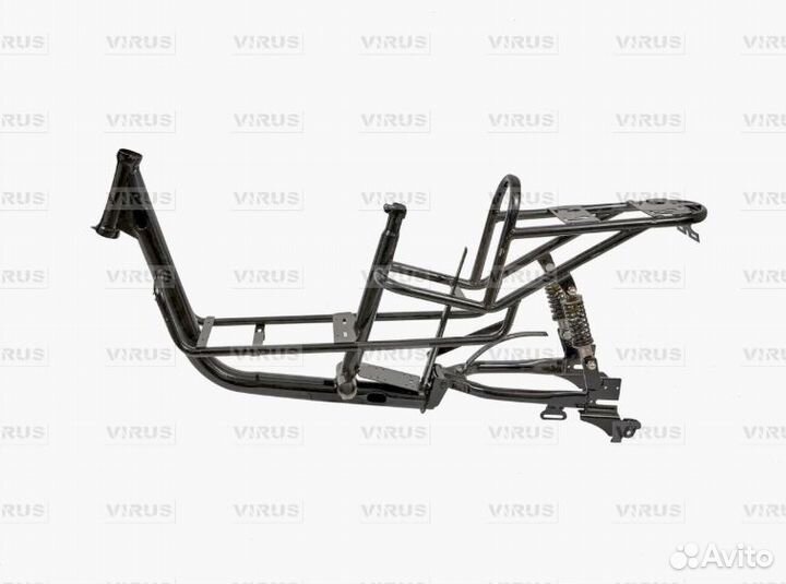 Рама металическая с амортизатором для электровелосипеда