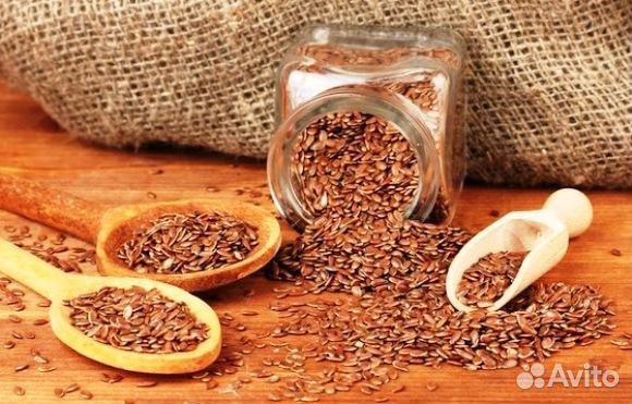 Семена льна, подсолнух, гречка зелёная, нут