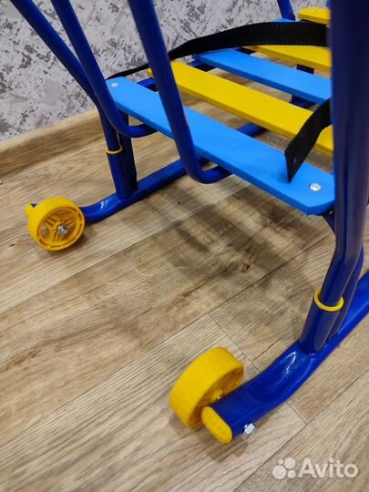 Новые санки с ручкой Ника Тимка 5, в подарок чехол