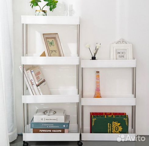 Полка-органайзер на колесиках, 4 ярусов