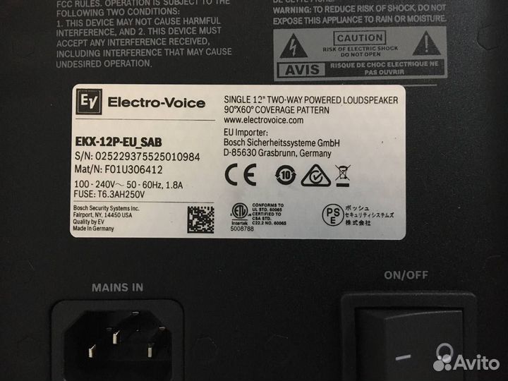 Electro-voice EKX-12P-EU акустическая система