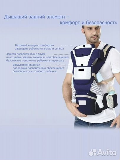 Рюкзак переноска кенгуру Leotex