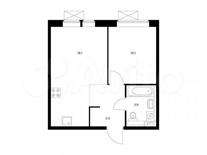 1-к. квартира, 37,5 м², 9/17 эт.