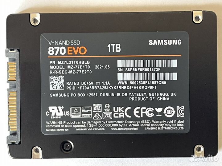 SSD Samsung EVO 870 1TB SATA III