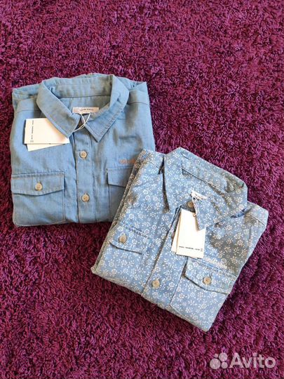 Джинсовые рубашки Ю. Корея, 120, 130 см