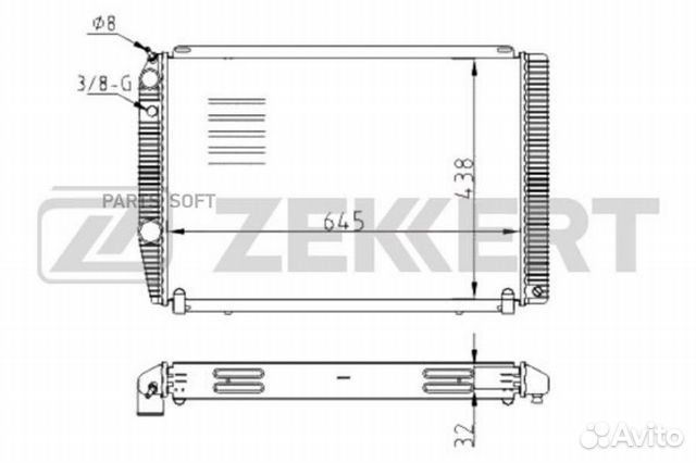 Радиатор охлаждения УАЗ Патриот 05