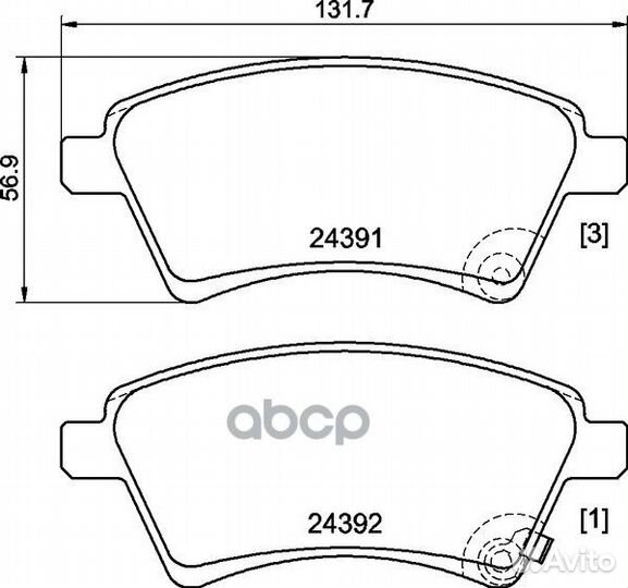Колодки тормозные дисковые перед NP9017 NIS