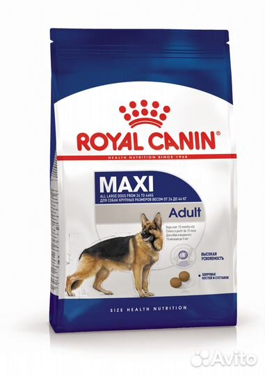 Корм для собак круп пор,Royal Canin Maxi Adu 15 кг