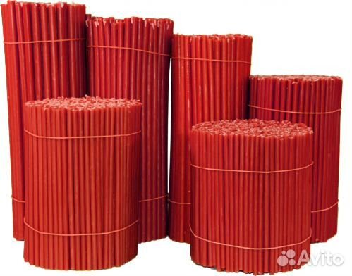 Красные восковые свечи от производителя