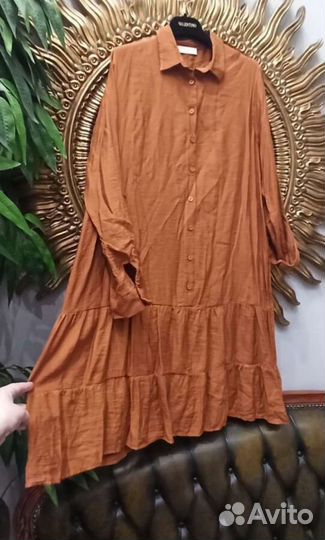 Платье 52-54 хлопок/шелк twill chloe италия