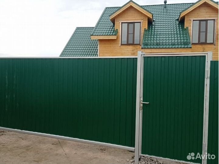 Откатные ворота из профнастила DoorHan