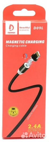 Магнитный кабель Denmen Lightning Type C