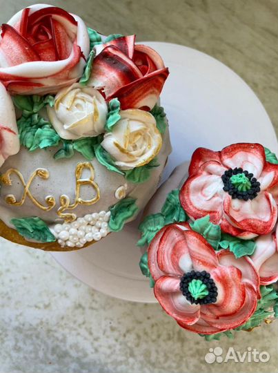 Пасхальный кулич, торты бисквитные, капкейки
