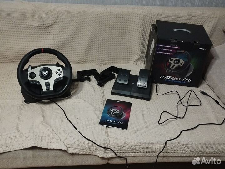 Игровой руль dexp wheelman pro, 900-270
