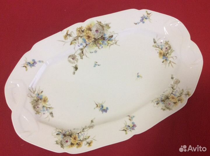 Блюдо большое овальное фарфор