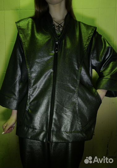 Джинсовка кимоно металлик