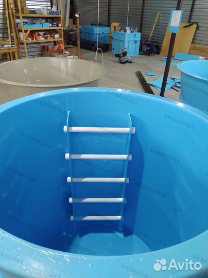 Цилиндрическая купель из полипропилена
