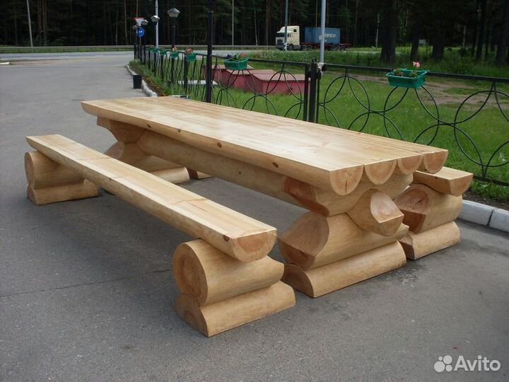 Скамейка садовая деревянная