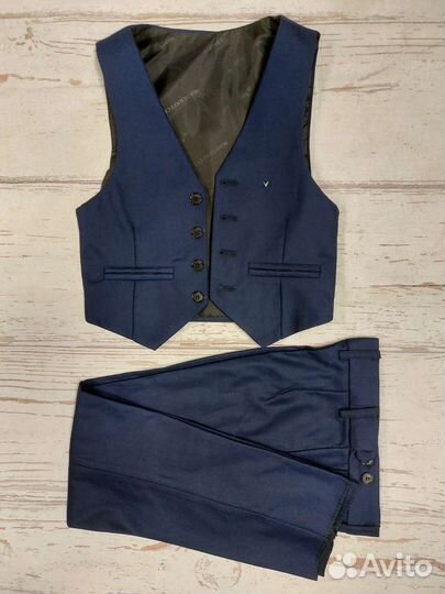 Костюм школьный брюки+жилет р.110-176