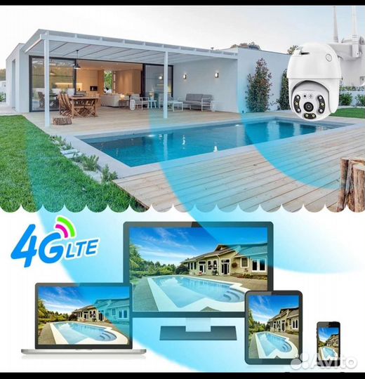 Камера видеонаблюдения 5Мр 4g LTE под симкарту