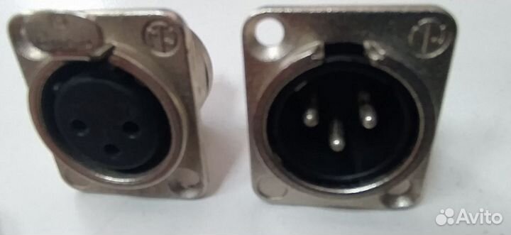 Панельные разъемы XLR мама, папа Neutrik
