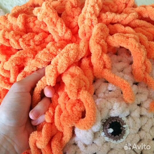 Детский вязаный коврик Лев Леонард