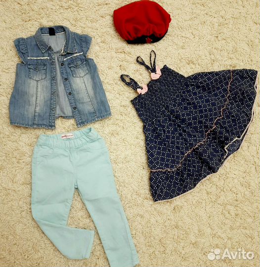 Пакеты фирменной одежды для девочки 86-92, 92-98см