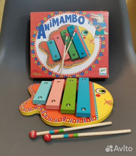 Djeco animambo. Ксилофон Рыбка. Джеко