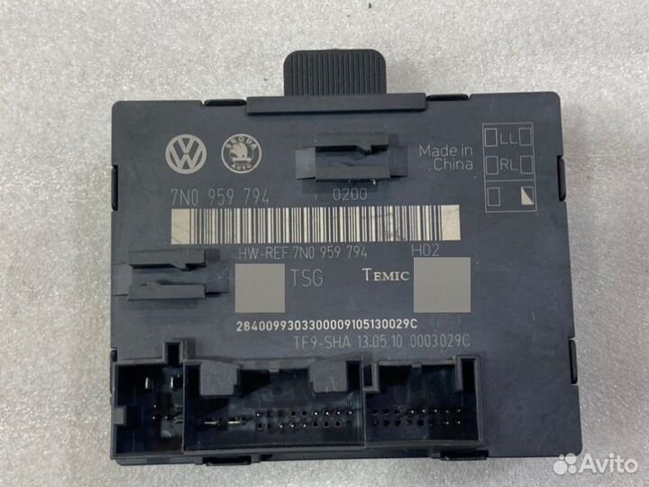 Блок комфорта двери задний правый Skoda Superb