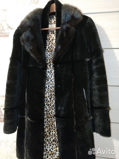 Шуба мутоновая с норкой