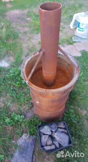 Печь накаливания камня для бани