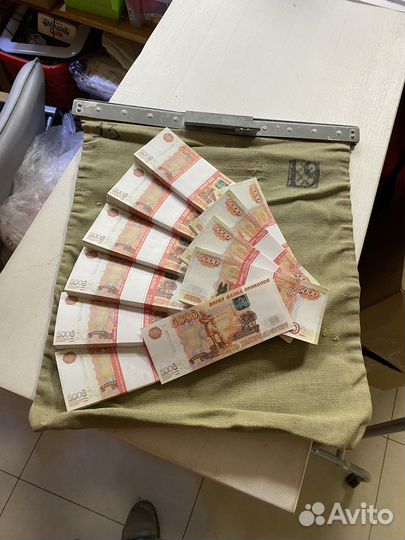 Инкассаторский мешок с 5 млн рублей (бутафория)