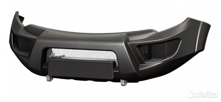 Силовой бампер перед. ML200 баз.,черный,без оптики