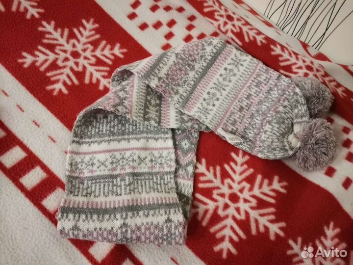 Комплект шапка с шарфом детская