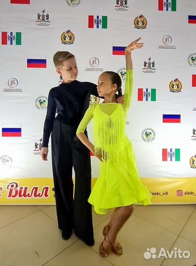 Платье для спортивных бальных танцев латина Ю1