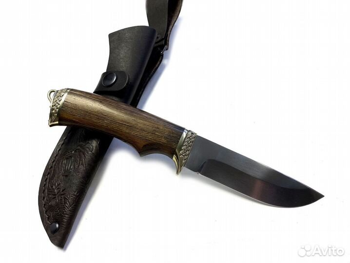 Нож Егерь, кованая Х12мф, венге, литье мельхиор
